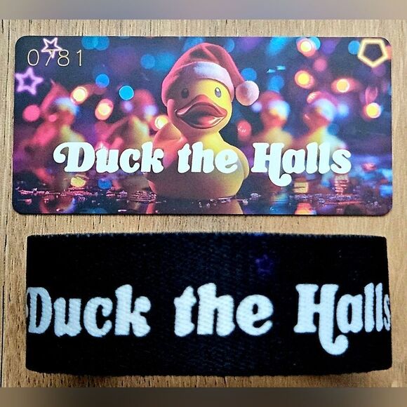 ZOX "DUCK THE HALLS" #781 RUBBER DUCKY CHRISTMAS BLOG COLLECTIBLE Wristband - Picture 3 of 11